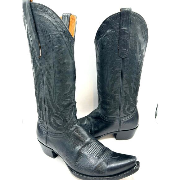 OLD GRINGO WESTERN LEATHER BLACK COWGIRL BOOTS MEXICO WOMEN’S 7.5 B - Picture 1 of 13